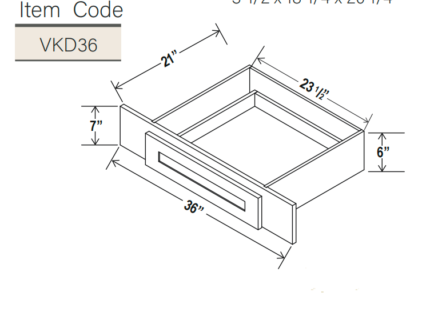 IB-VKD36 - Iron Black Knee Drawer (VKD36)