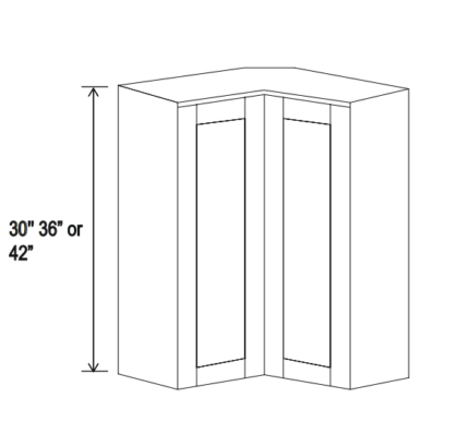 Matte Black Wall Easy Reach Corner Cabinet 24″W