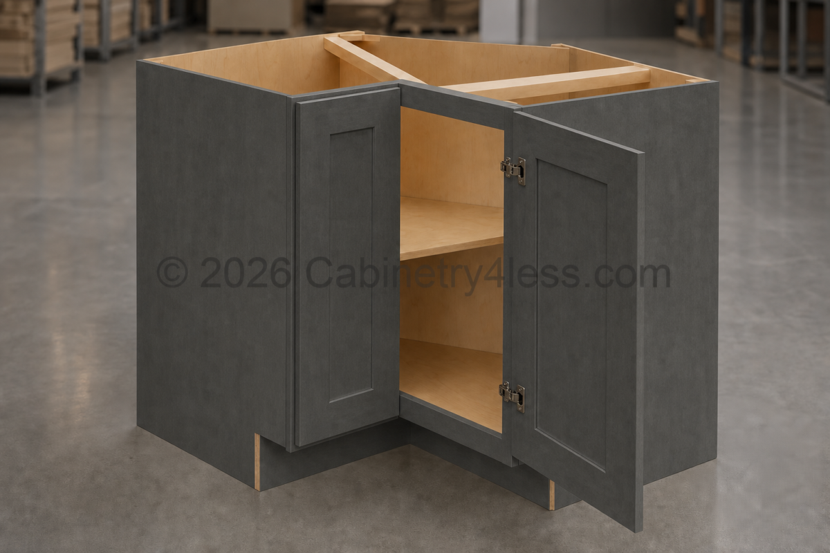 Double Smokey Gray Easy Reach Base Cabinet