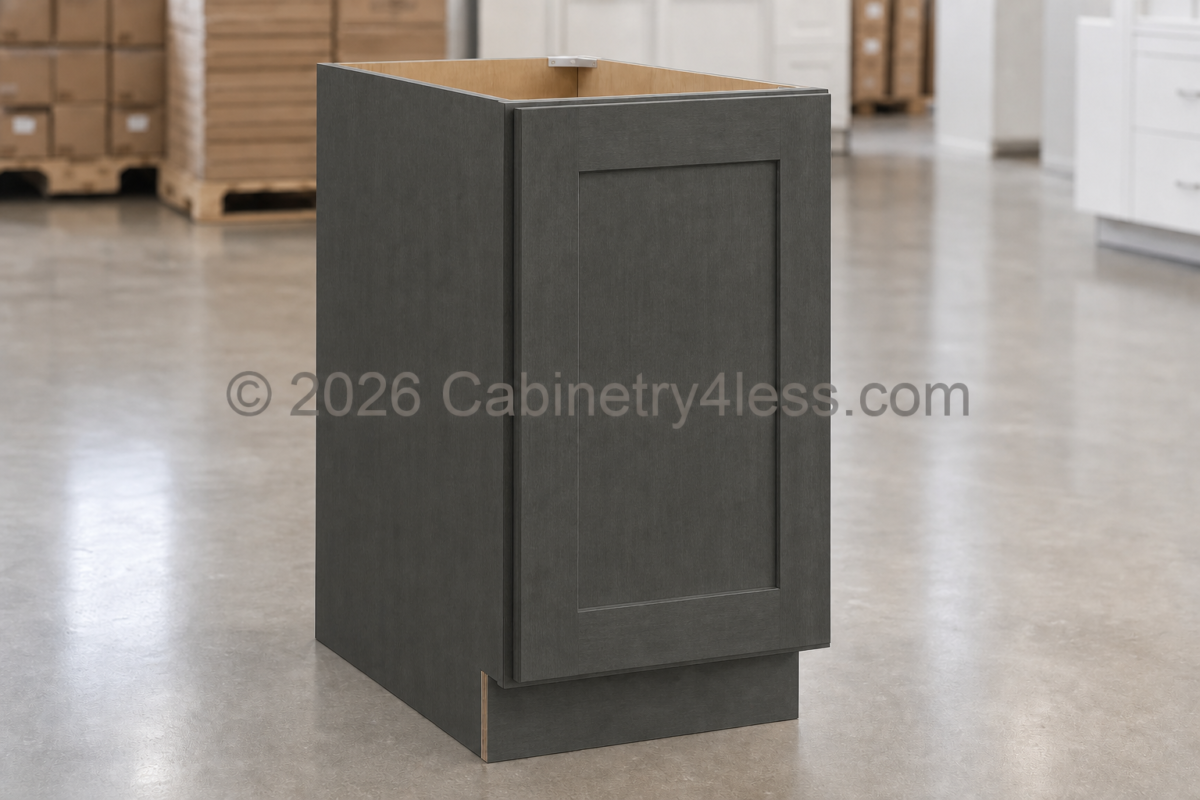 Double Smokey Gray Base Cabinet Full Height Single Door