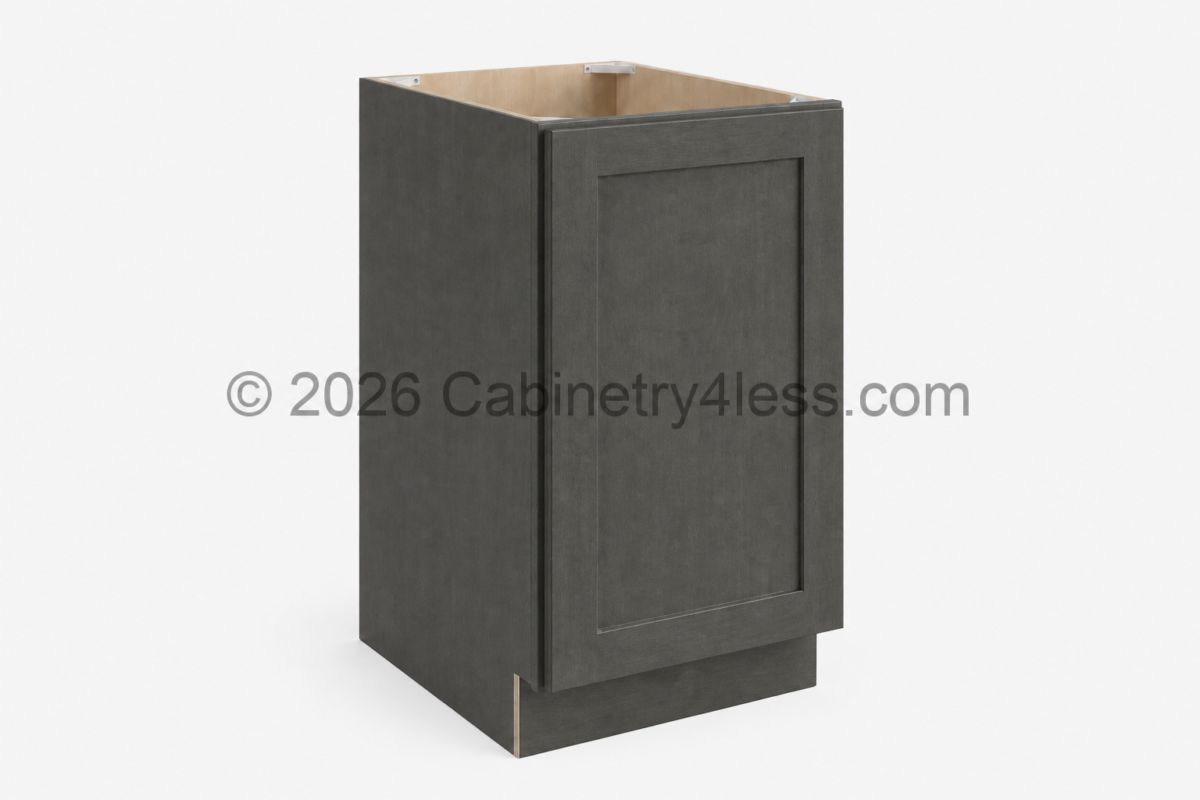 Double Smokey Gray Base Cabinet Full Height Single Door