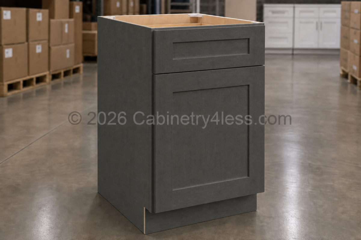 Double Smokey Gray Base Cabinet Single Door