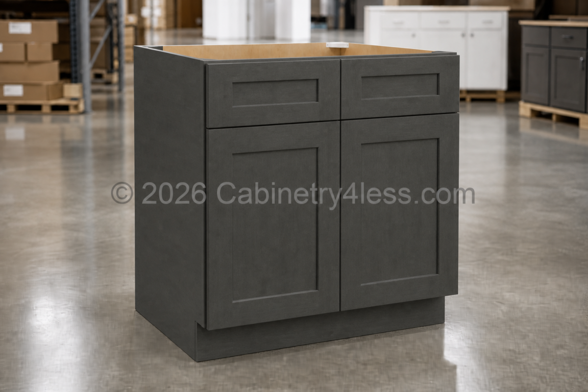 Double Smokey Gray Sink Base 30″/33″/36″W