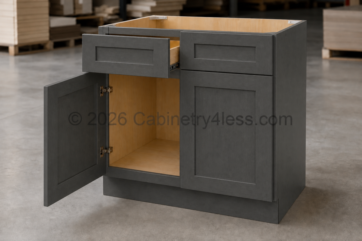 Double Smokey Gray Sink Base 30″/33″/36″W