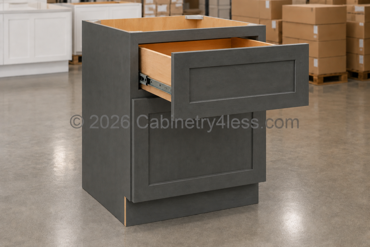 Double Smokey Gray Two Drawer Base