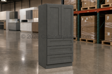 Double Smokey Gray Oven Pantry 30"W