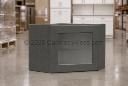 DSG-DCW2412GD – Double Smokey Gray Diagonal Corner Wall Glass Door 24″W 12″H