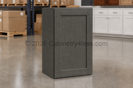 Double Smokey Gray Wall Cabinet Single Door 30″H