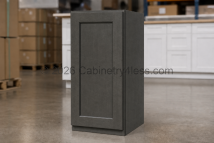 Double Smokey Gray Wall Cabinet Single Door 36″H