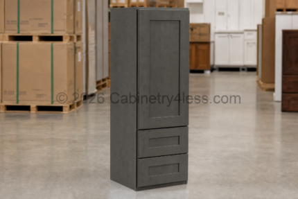 Double Smokey Gray Wall Tower Cabinet 18″W