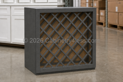 Double Smokey Gray Wine Rack 30″W