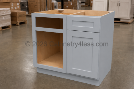 Gray Shaker Blind Corner Base Cabinet