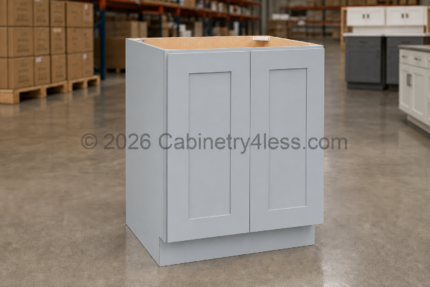 Gray Shaker Base Cabinet Full Height Double Door