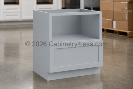 Gray Shaker Microwave Base Cabinet