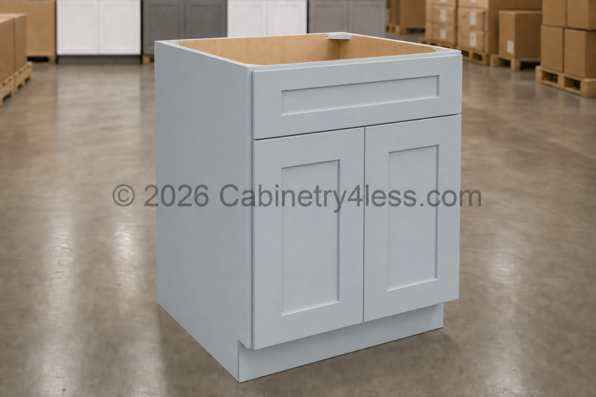 GR-SB27 – Gray Shaker Sink Base 27″W