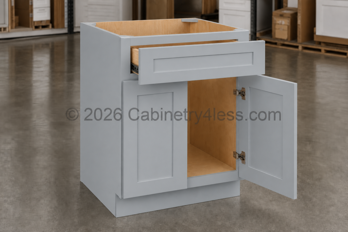 GR-SB27 – Gray Shaker Sink Base 27″W