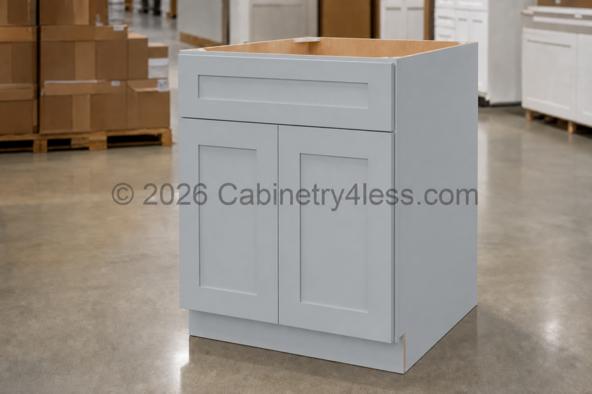 GR-DCSF42 – Gray Shaker Corner Sink Base Front (DCSF42)