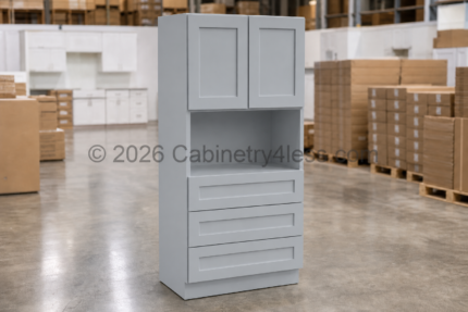 Gray Shaker Oven Pantry 33″W