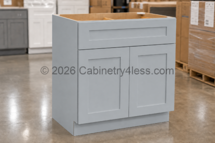 Gray Shaker Vanity Sink Base 24″/27″W