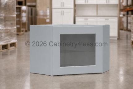 GR-DCW2412GD – Gray Shaker Diagonal Corner Wall Glass Door 24″W 12″H