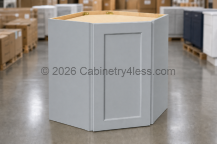 Gray Shaker Diagonal Corner Wall Single Door 24″W
