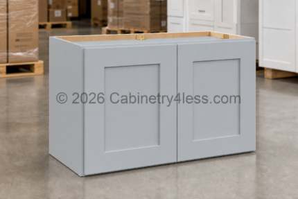 Gray Shaker Wall Cabinet Double Doors 18″H