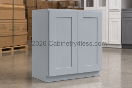 Gray Shaker Wall Cabinet Double Doors 24″H