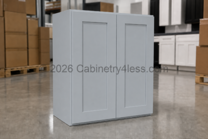 Gray Shaker Wall Cabinet Double Doors 36″H