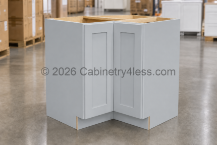 Gray Shaker Wall Easy Reach Corner Cabinet 24″W