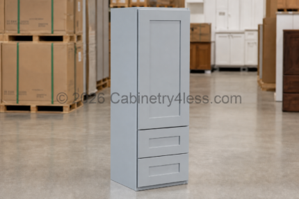 Gray Shaker Wall Tower Cabinet 18″W