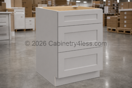 High Glossy Gray Three Drawer Base