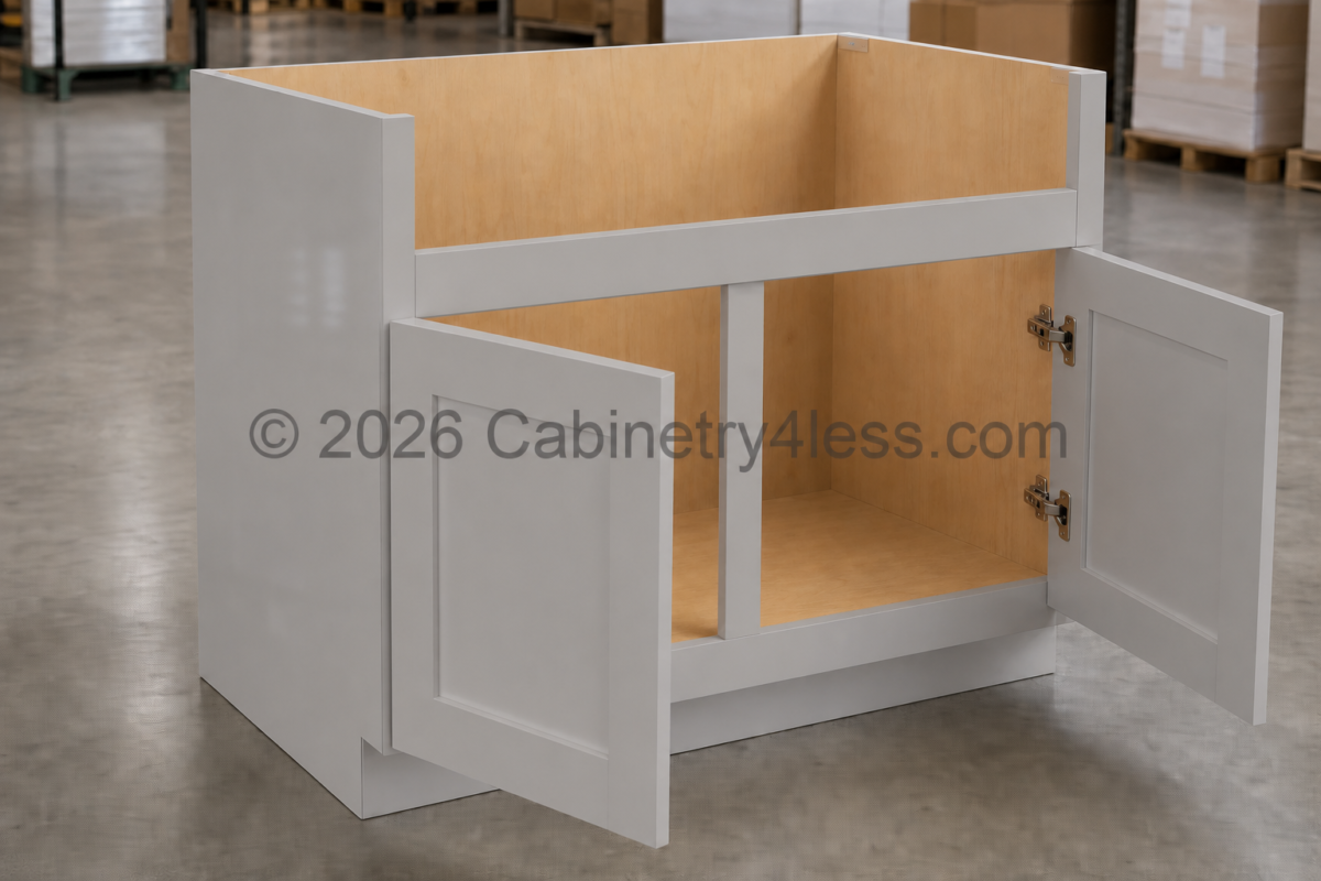 HG-FSB36 – High Glossy Gray Farmhouse Sink Base (FSB36)