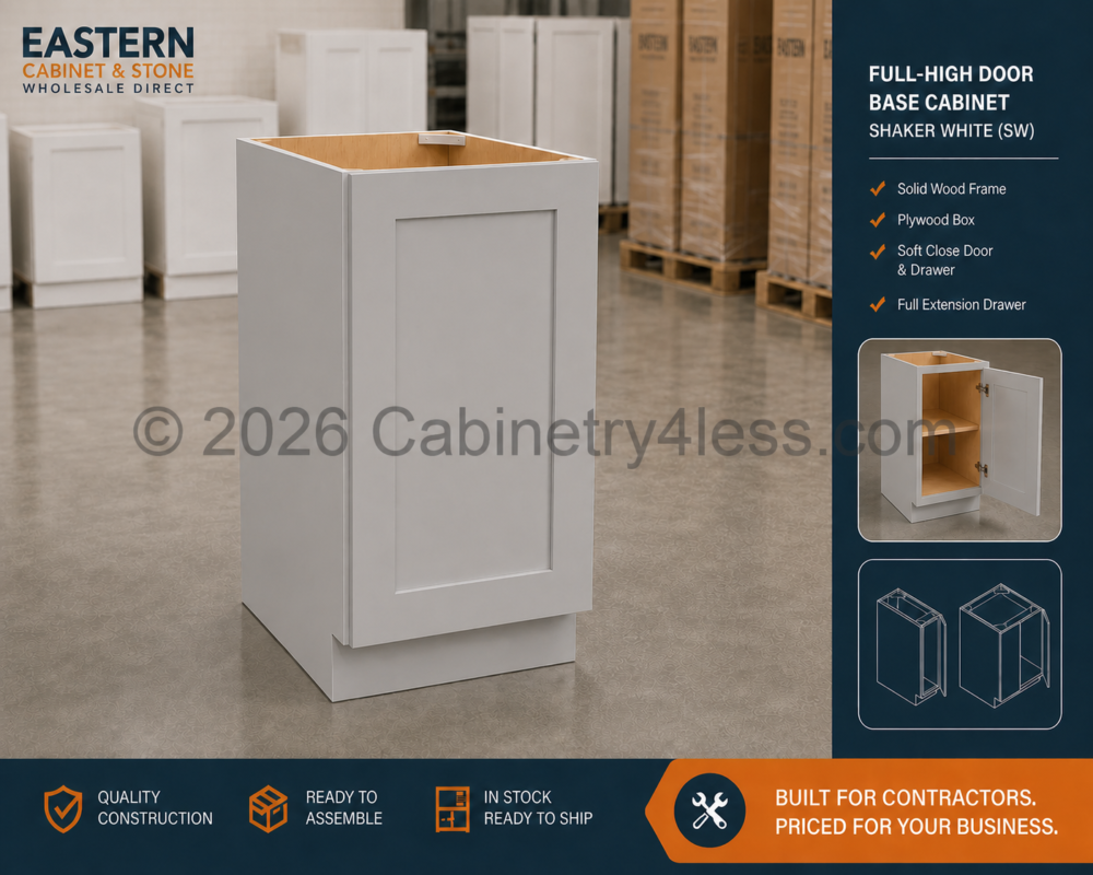 HG-FHB09 – High Glossy Gray Full-High Door Base Cabinet (FHB09)