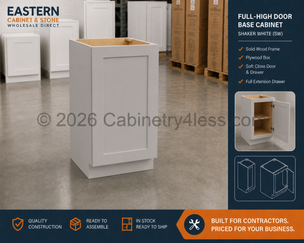 HG-FHB30 – High Glossy Gray Full-High Door Base Cabinet (FHB30)