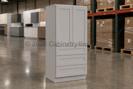 High Glossy Gray Oven Pantry 30"W