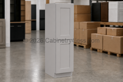 High Glossy Gray Utility Pantry 24"W