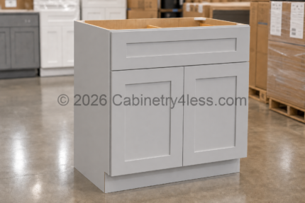 High Glossy Gray Vanity Sink Base 24"/27"W