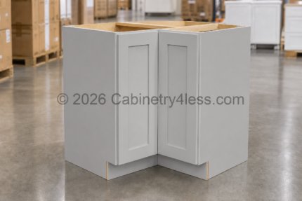 High Glossy Gray Wall Easy Reach Corner Cabinet 24″W