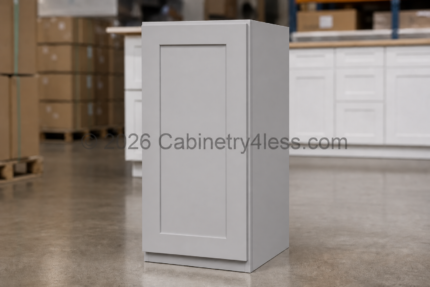 High Glossy Gray Wall Cabinet Single Door 36″H
