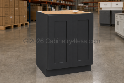 Iron Black Base Cabinet Full Height Double Door