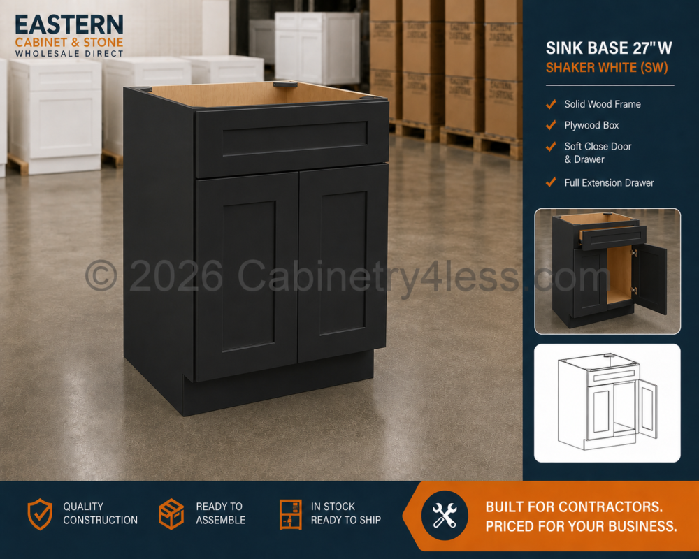 IB-SB27 – Iron Black Sink Base 27″W