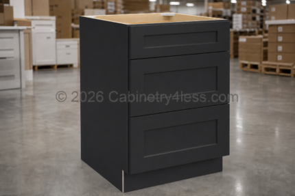 Iron Black Three Drawer Base