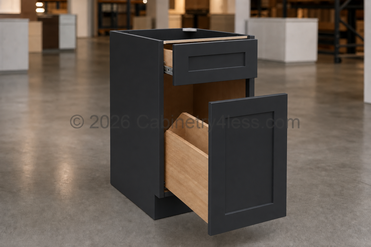 IB-BWB18 – Iron Black Base Waste Basket Cabinet (BWB18)