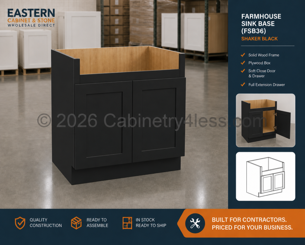 IB-FSB36 – Iron Black Farmhouse Sink Base (FSB36)