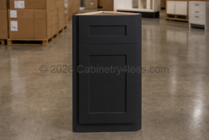 Iron Black Angle Wall Cabinet 12″W
