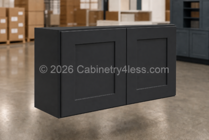 Iron Black Wall Cabinet Double Doors 12″H