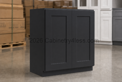 Iron Black Wall Cabinet Double Doors 24″H