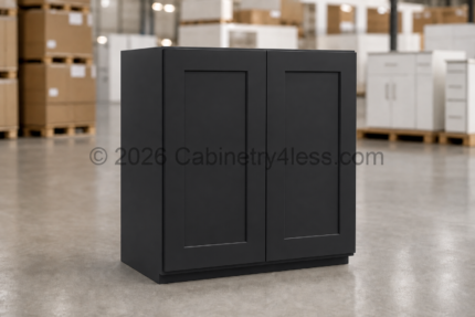 Iron Black Wall Cabinet Double Doors 30″H