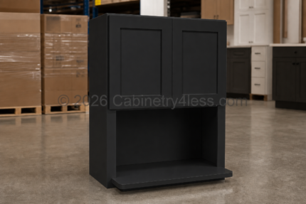 Iron Black Microwave Wall Cabinet 30″W