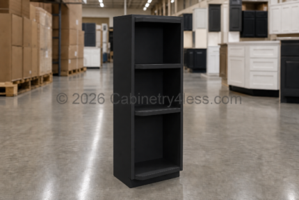 Iron Black Open End Shelf 6″W